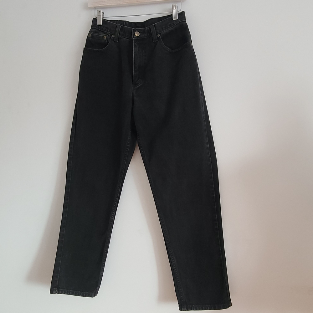 Vintage L.L. Bean Women's Black Relax Fit Jeans 100% cotton Size 6
